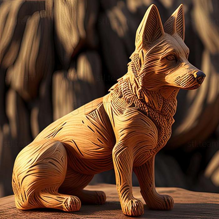 3D model Grunendal dog breed dog (STL)